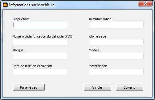 Informations véhicule sur PC